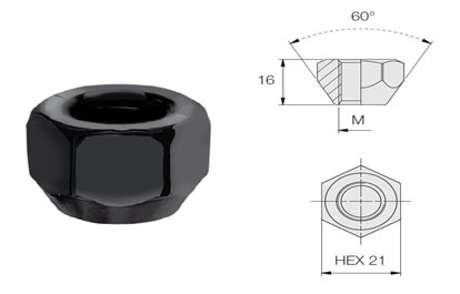 Matica kol.14x1,5x16 K21 kužeľ čierna